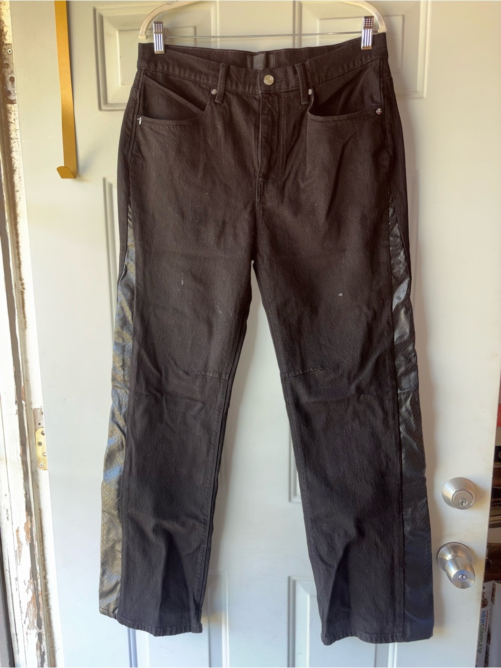 RtA black Zed snake panel jeans size 34